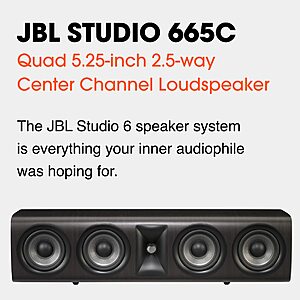 JBL Studio 665C compression driver center speaker