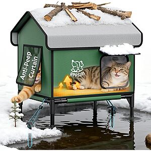 Apasiri Weatherproof Heated Cat House