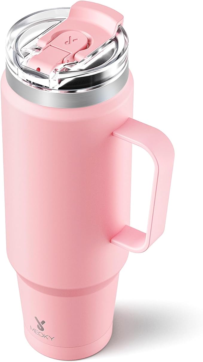40-Oz Meoky Stainless Steel Travel Mug Tumbler w/ Handle